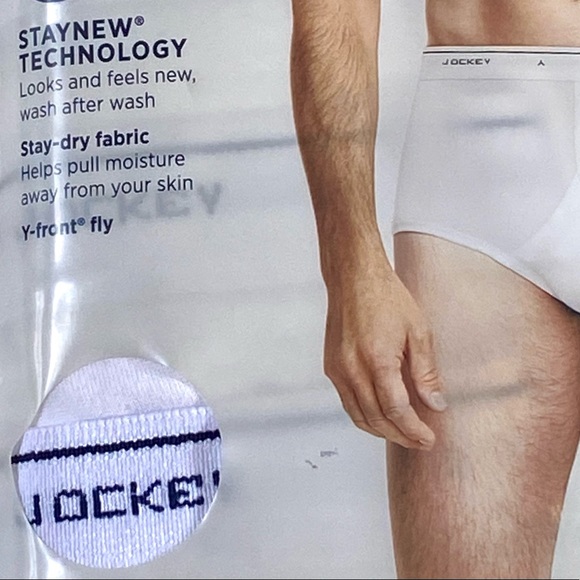 NEW JOCKEY CLASSICS MEN’S 4 FULL-RISE WHITE BRIEFS, SIZE 42 - Picture 7 of 7